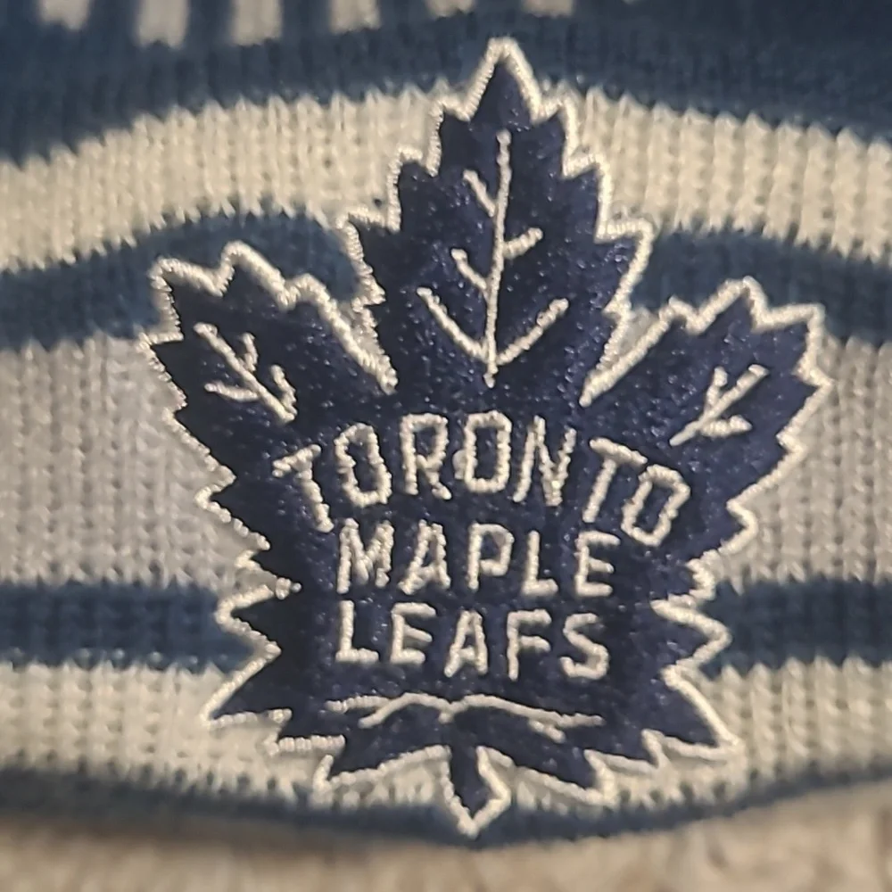 Toronto Maple Leafs Striped Beanie - Picture 2 of 7